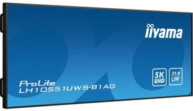 Velik profesionalni zaslon iiyama LH10551UWS-B1AG, 105-palčni, 5K UHD, 21:9 UltraWide, LED