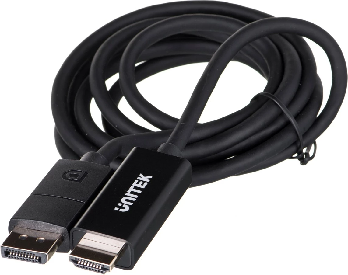 Kabelski adapter DisplayPort na HDMI Unitek, 1,9 m, 60 Hz, črn