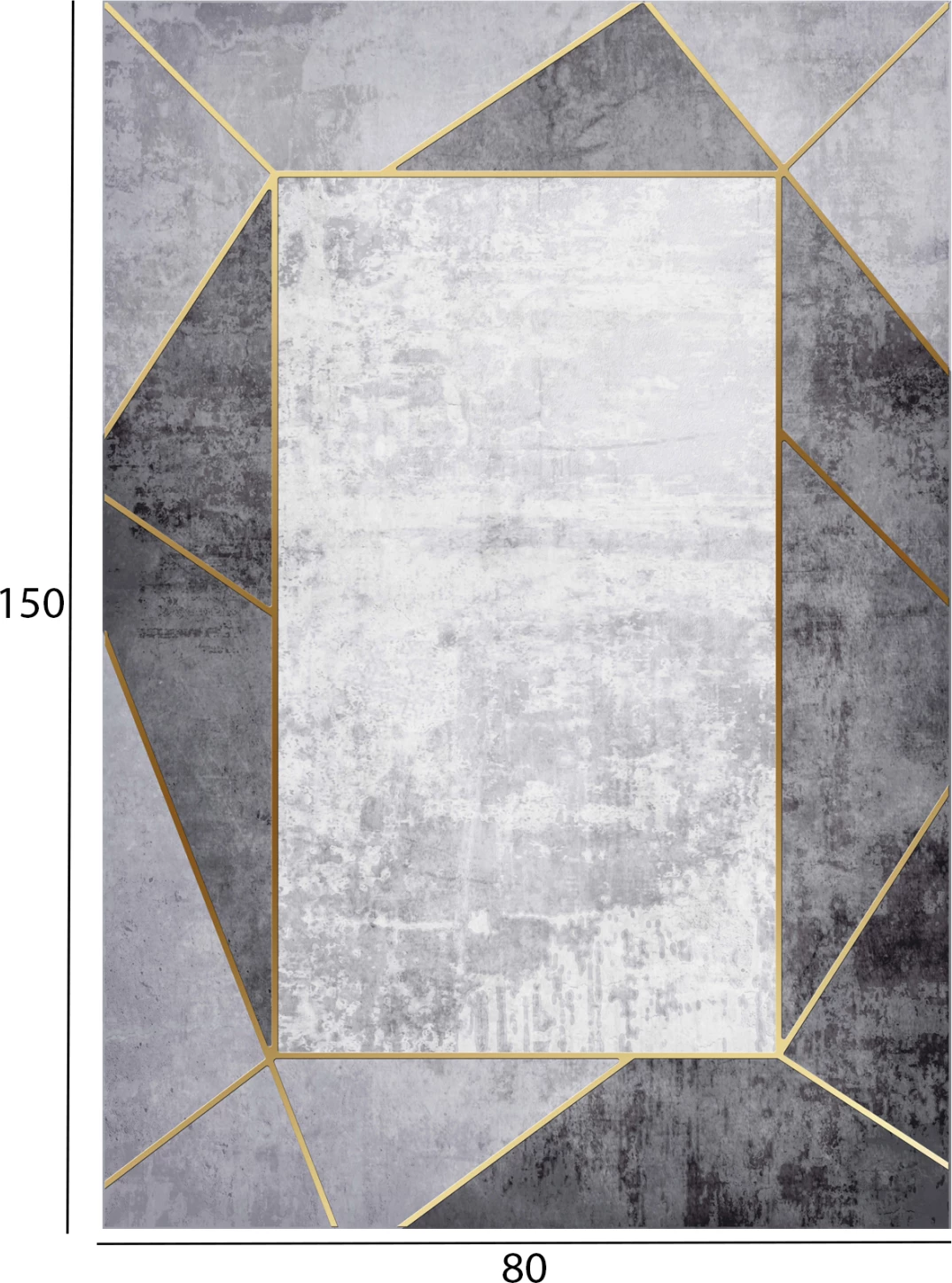 FH7676.23 80X150cm, sivo-bela preproga, JOSIANE