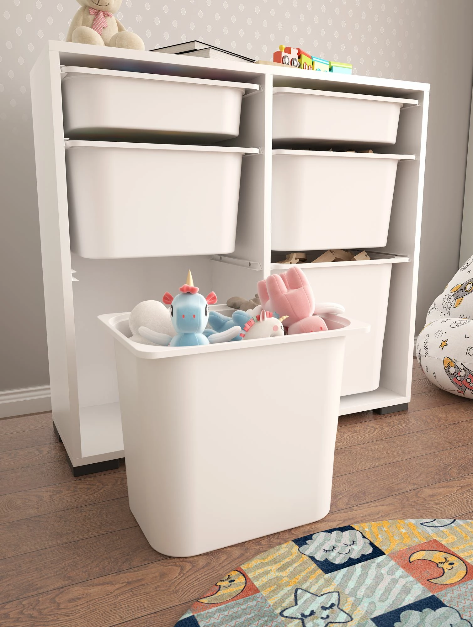 Večnamenska omara Carla, bela