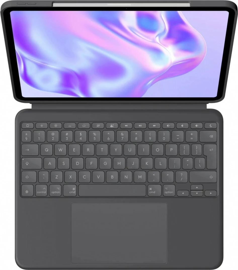 Ovitek s tipkovnico in velikim sledilnim ploščkom za iPad Pro 13 (M4), Logitech Combo Touch, grafit