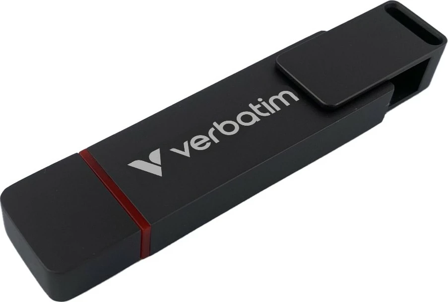 Hitri USB-pogon z dvema vtičnicama Verbatim Dual QuickStick, 1 TB, USB Type-A / USB Type-C, siv