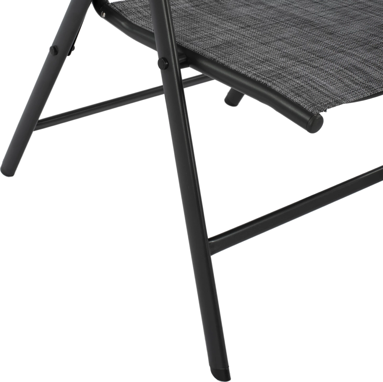 Zložljiv naslanjač 7 sedežev kovinsko sive barve s sivim tekstilom FH5700.01 55x70x103 cm, set 2 kosov