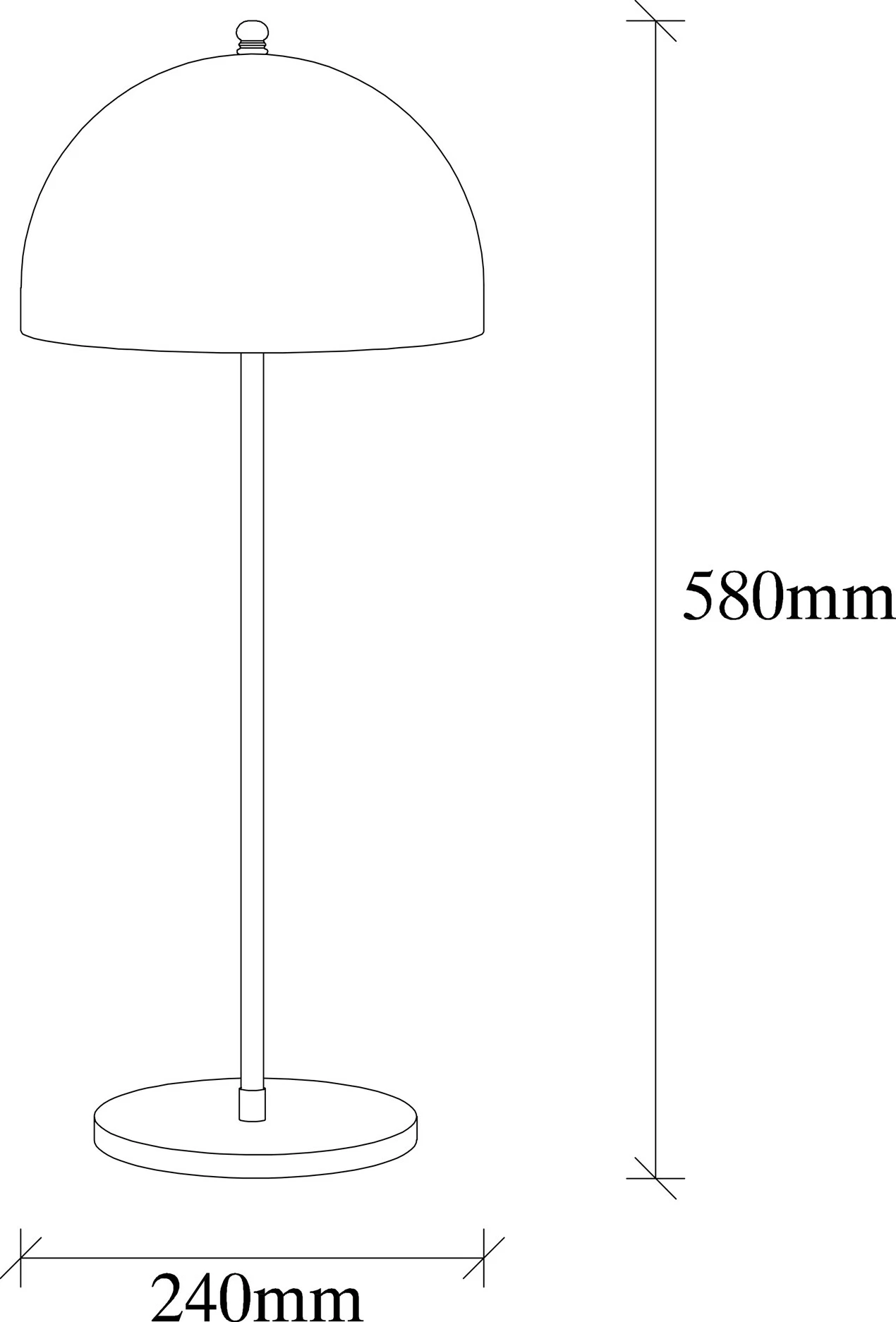 Namizna svetilka Opviq Can-NT-135, črna