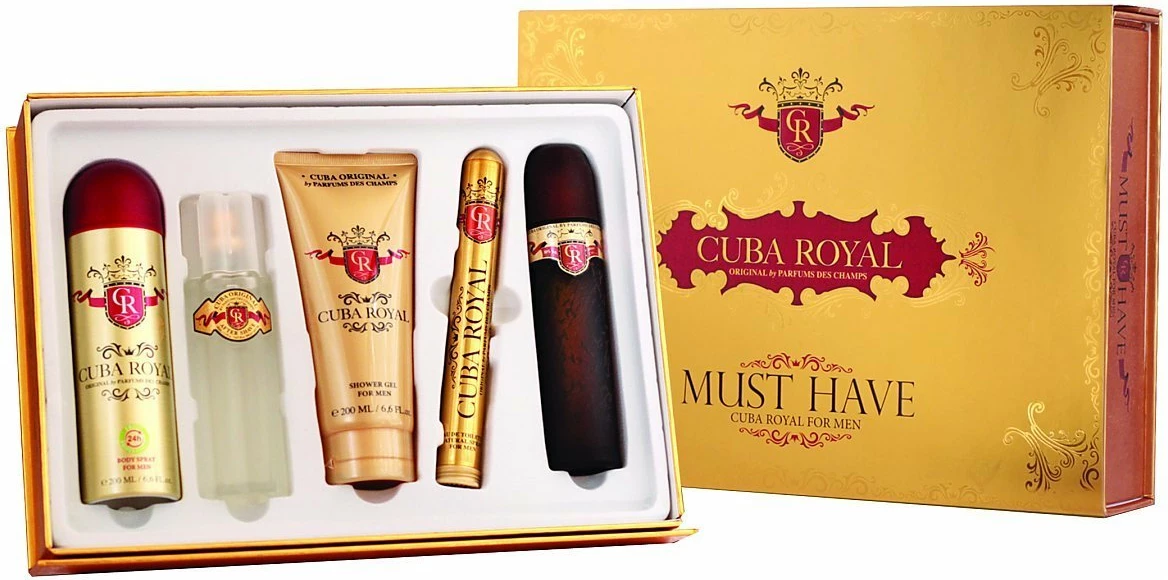 Set parfum (Eau de Toilette) za moške Cuba Original Royal Must Have, 100 ml+35 ml+200 ml+200 ml+100 ml