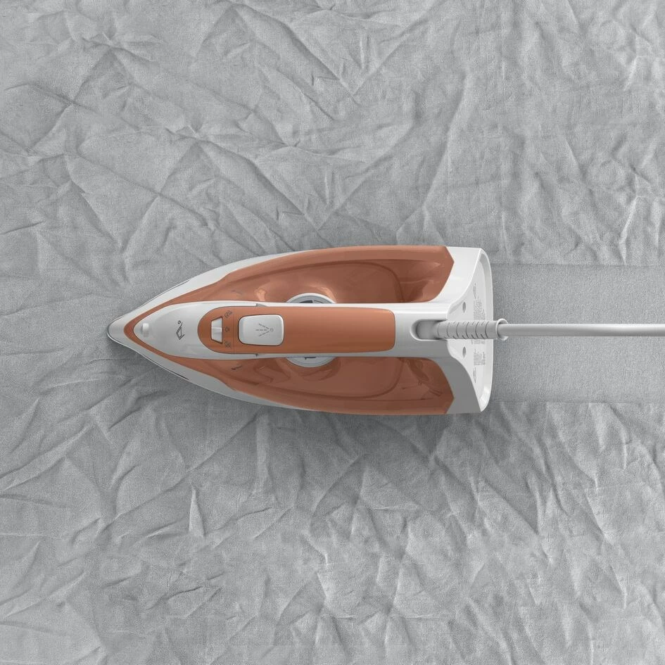 Parni/električni likalnik Tefal Virtuo 30 FV2C40E0, 2000 W, keramika, breskev/bele