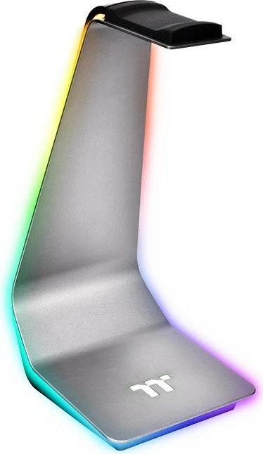 Držalo za slušalke Thermaltake ARGENT HS1 RGB, aluminij, 2x USB, večbarvna osvetlitev, črno/sivo