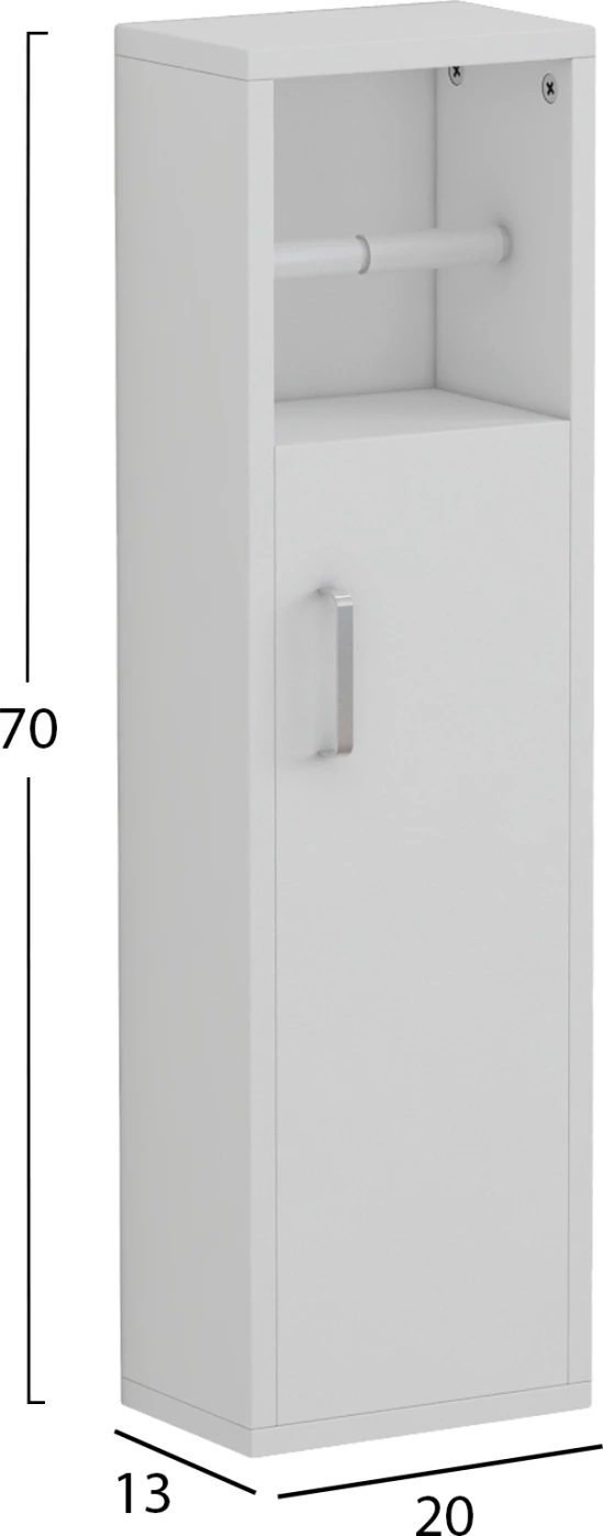 Kopalniška omarica DAMIEN FH9025.12 melamin v beli barvi 20x13x70Hcm