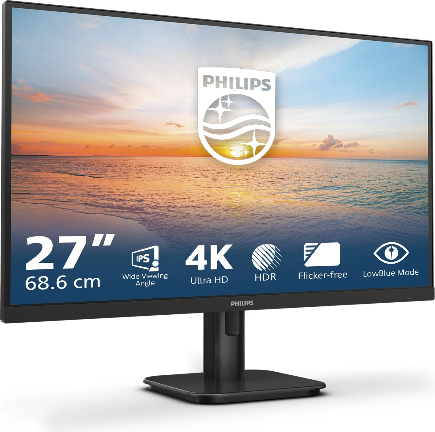 27-palčni 4K Ultra HD LED monitor Philips 27E1N1800A/00, črn