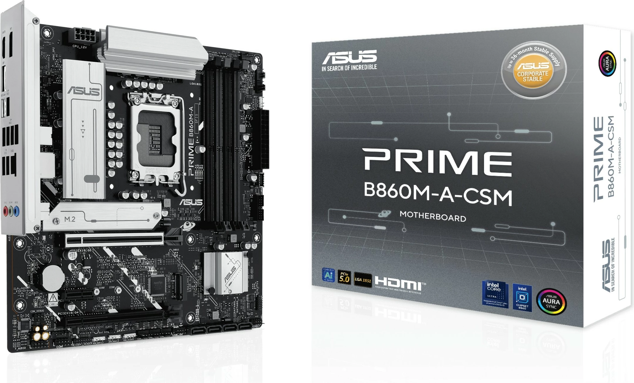 Matična plošča ASUS PRIME B860M-A-CSM, LGA1851, micro ATX