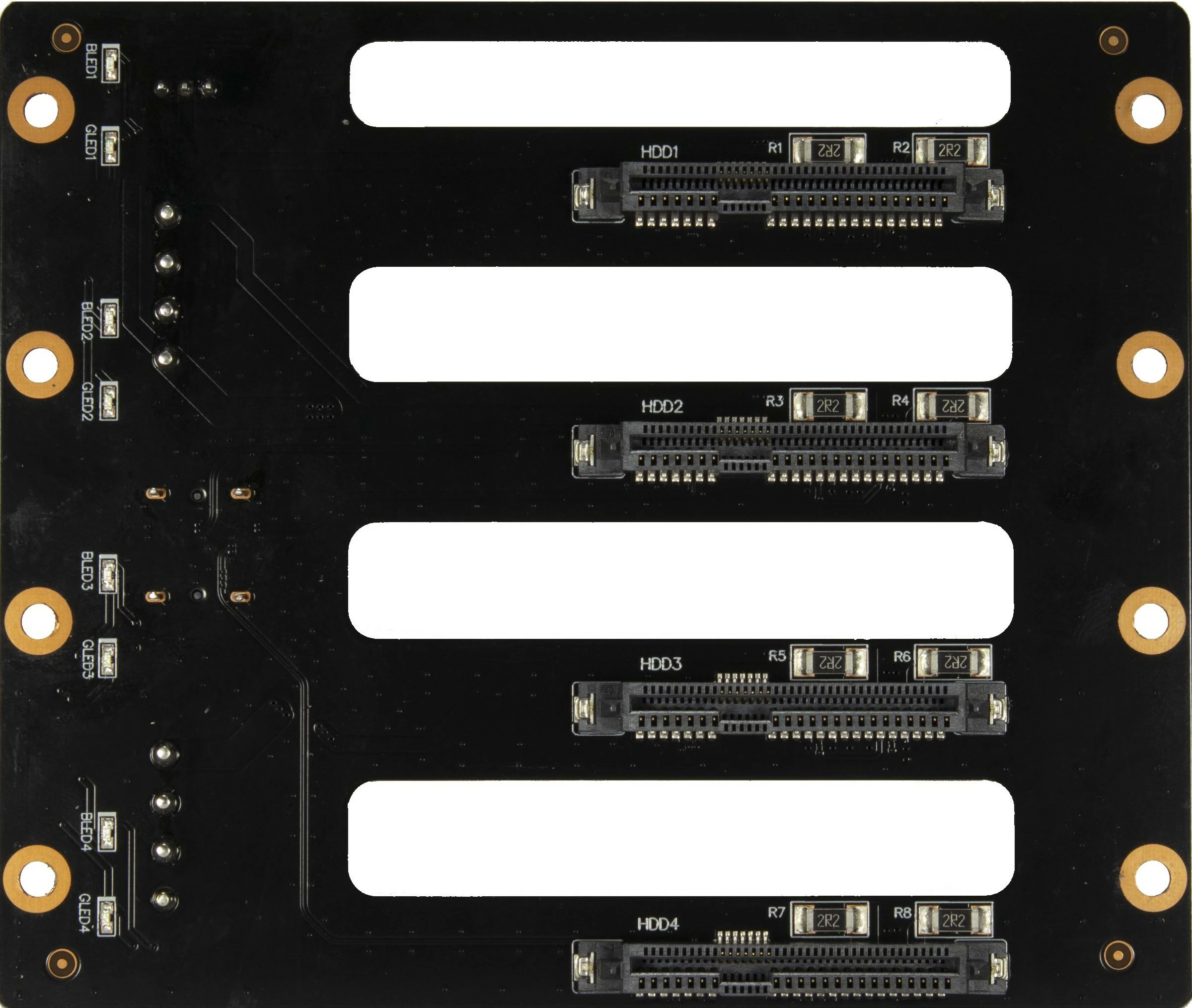 Ohišje za trde diske Inter-Tech NAS-8, 8 mest, PCI Express, Hot-swap, črno