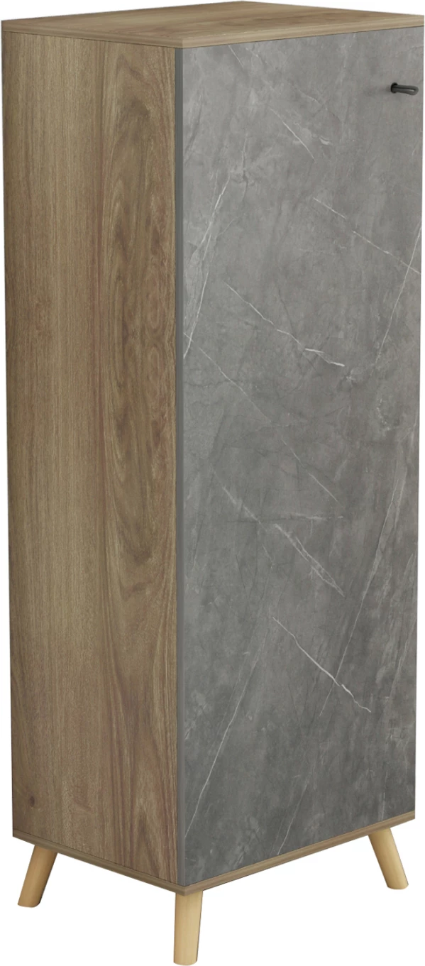 Omara za čevlje ALVARO FH8954.14 melamin v teksturi sonama-kamen 50Χ38Χ135Hcm