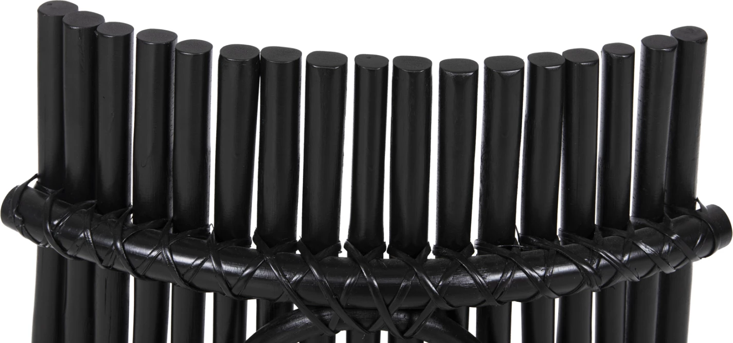 Stol za zunaj CELLION FH9812.02 ratan palice v črni barvi 76x72x83Hcm