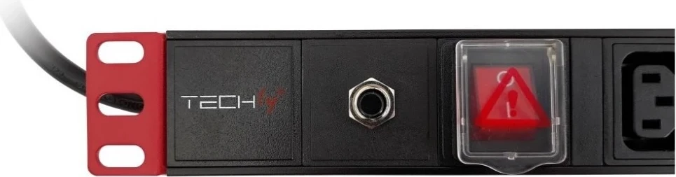 Shir za napajanje 19" 1U z 8 vtičnicami C13, 2 m kabel C14 za UPS, Techly 109559