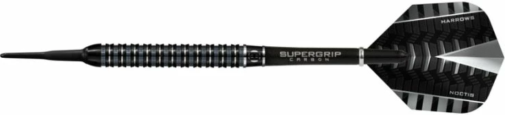 Eleganten puščici Harrows Noctis 90% Softip, moški in ženske, črno-srebrni