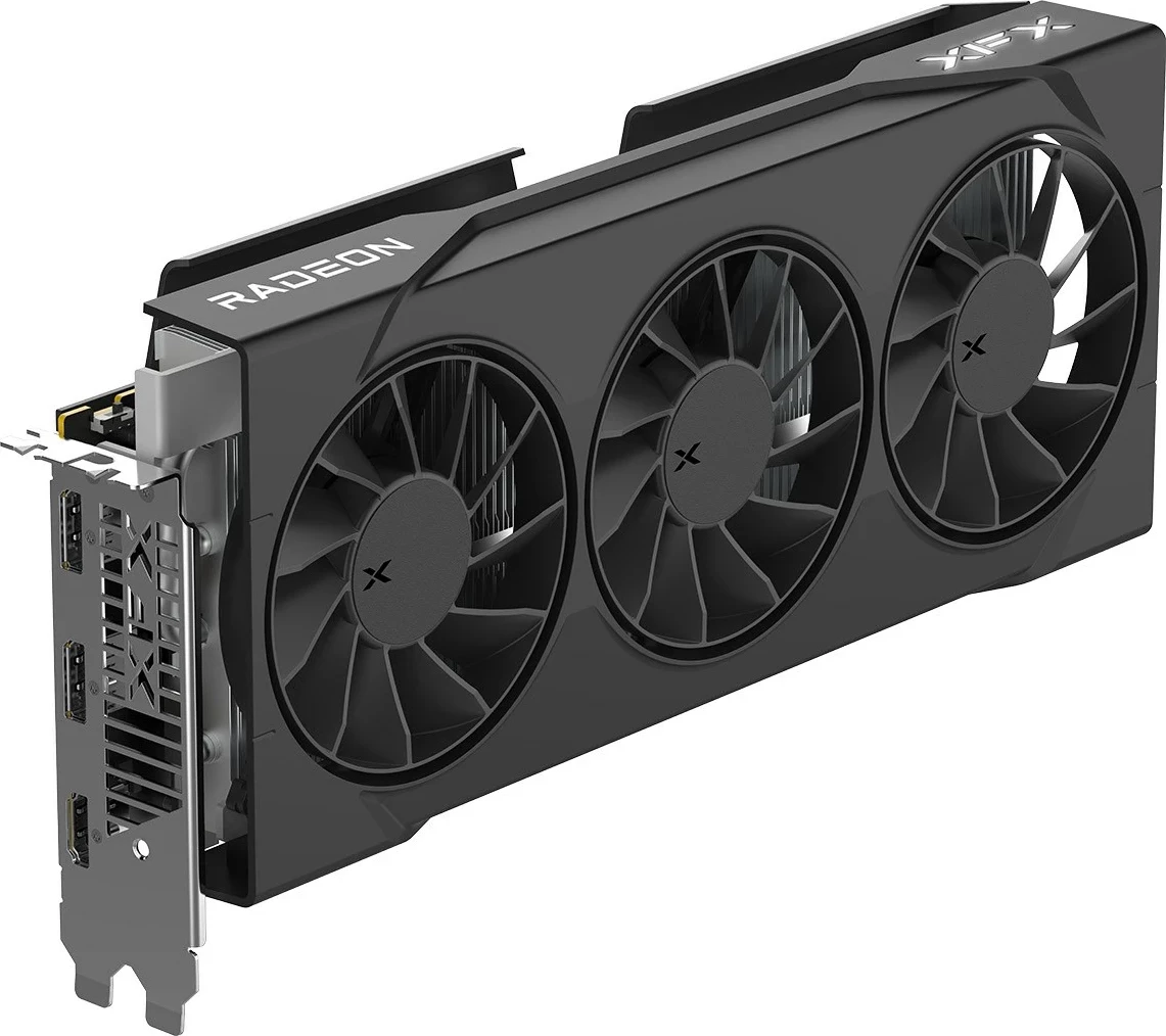 Grafična kartica XFX SWIFT RX 9060XT OC, 16 GB, 3 ventilatorji, črna