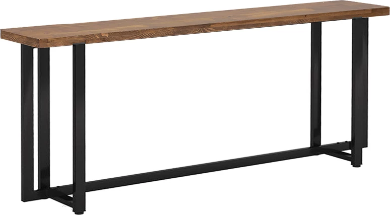 Konzola Dice iz masivne borovine, oreh-črna, 150x30x90 cm