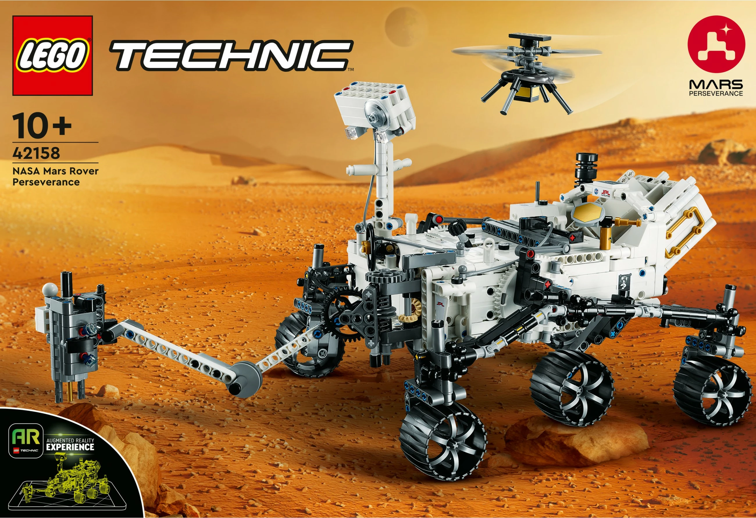 Model gradnje LEGO Technic Mars Rover Perseverance, NASA 42158, 1132 kosov, večbarvno