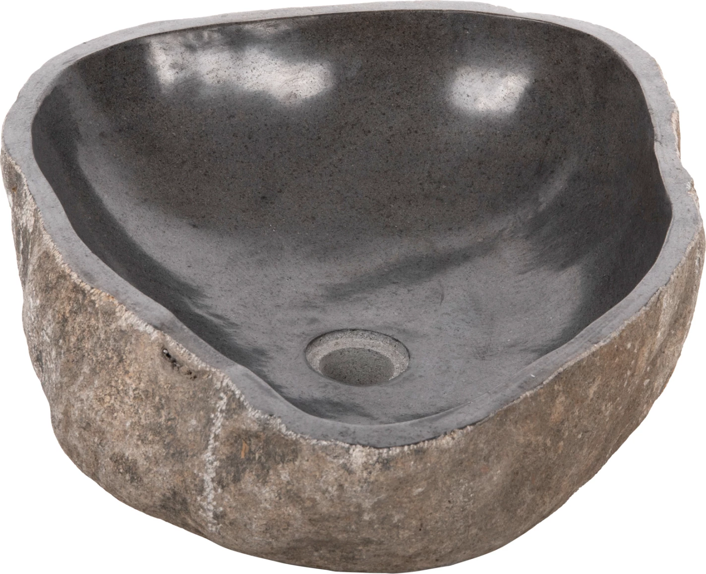 Kamnito korito izklesano sive barve 55x44x16 cm. FH4193