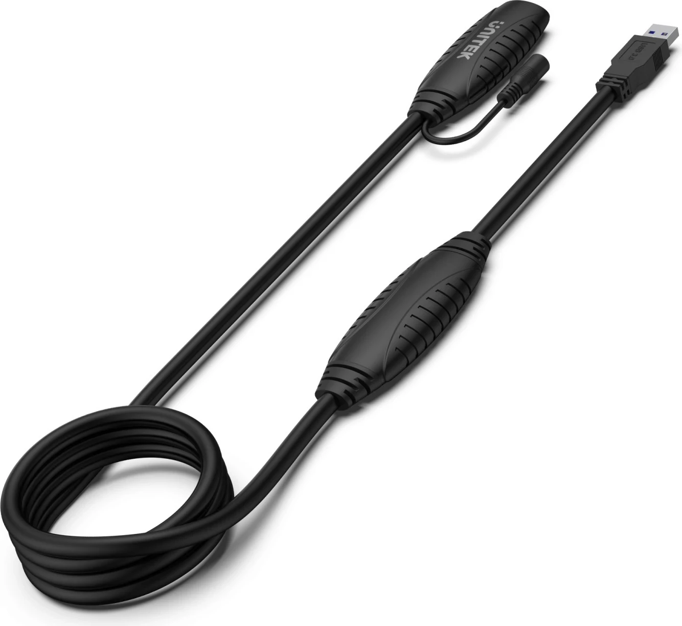 Podaljšek USB Unitek, 15 m, črn