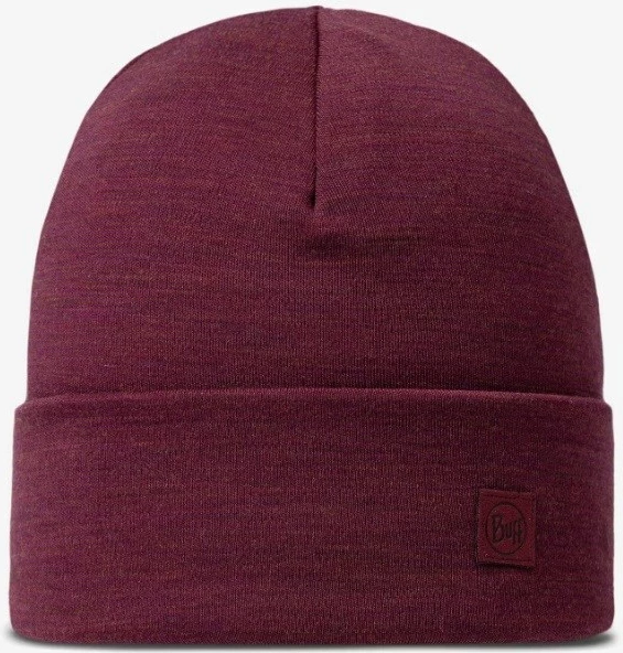 Kapa iz merino volne Buff Midweight, rdeča, za odrasle, unisex