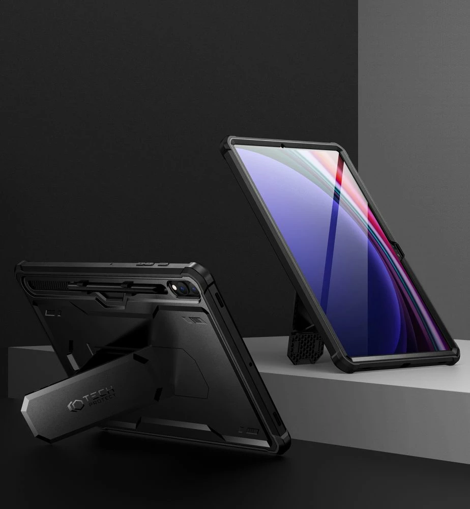 Ovitek Tech-Protect Kevlar Pro za Samsung Galaxy Tab S9+ 12,4" (X810/X816B), črn