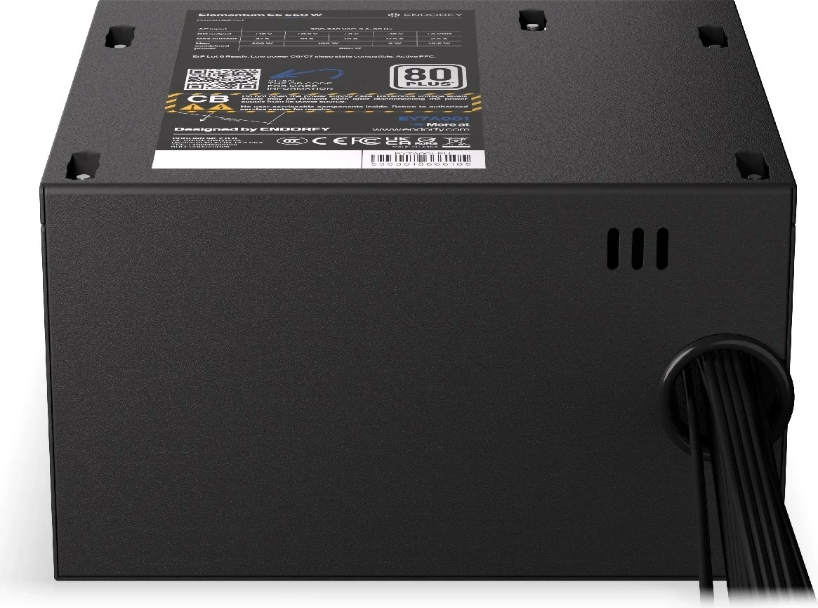 Napajalnik ENDORFY Elementum E5, 450W, 80 PLUS, črn