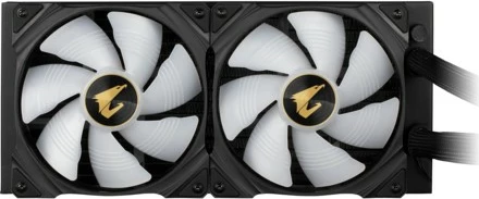 Vodeno hlajenje AORUS WATERFORCE X 280, Gigabyte, all-in-one, 2x140mm, RGB, črno