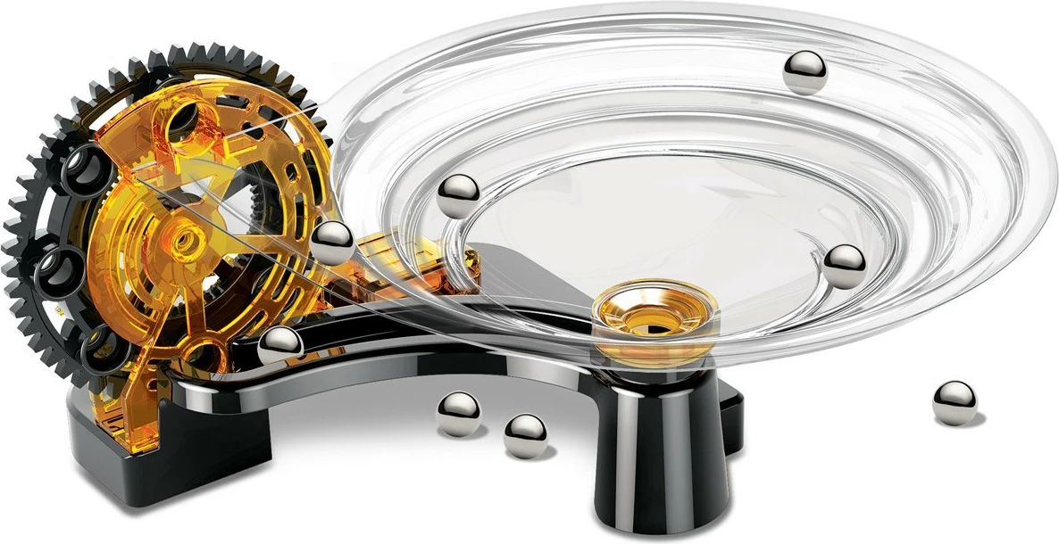 Električni gradbeni set proge za krogle, 4M KidzLabs 00-03456, električni motor, plastika, deluje na baterije AAA, 5+