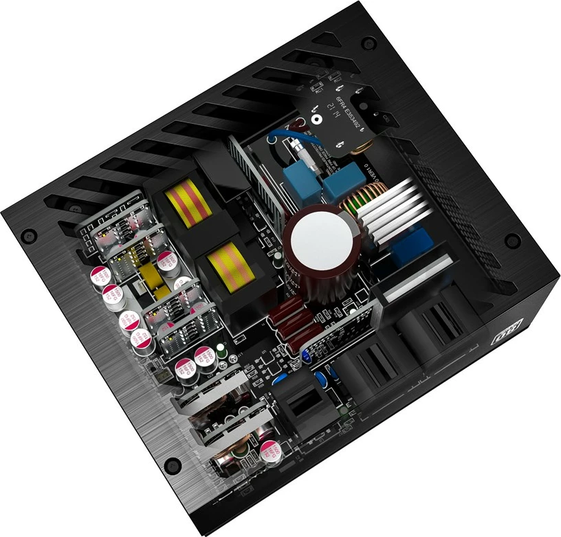 Močnik 850W, 80 PLUS Platinum, popolnoma modularen, ATX 3.0, črn — LC-Power LC850P V3.0