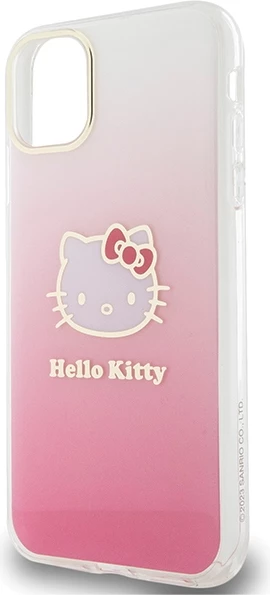 Ovitek Hello Kitty IML Gradient Electrop Kitty Head za iPhone 11/XR, roza