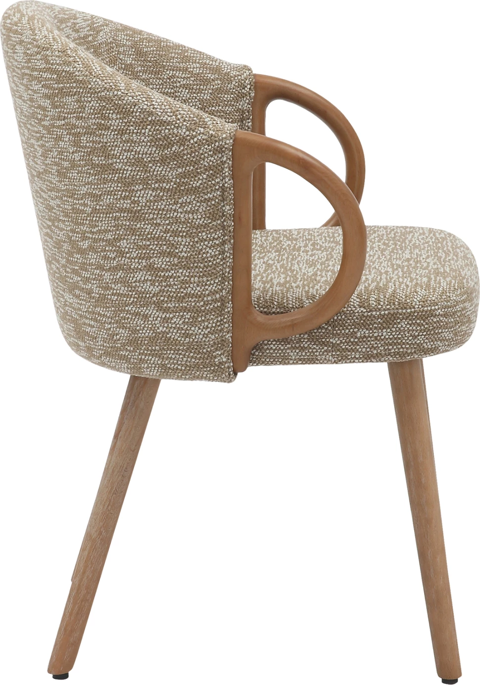 Jedilni stol RIG FH9979.01 bukove noge v beli barvi-bež tkanina 59x58,5x72,5H cm