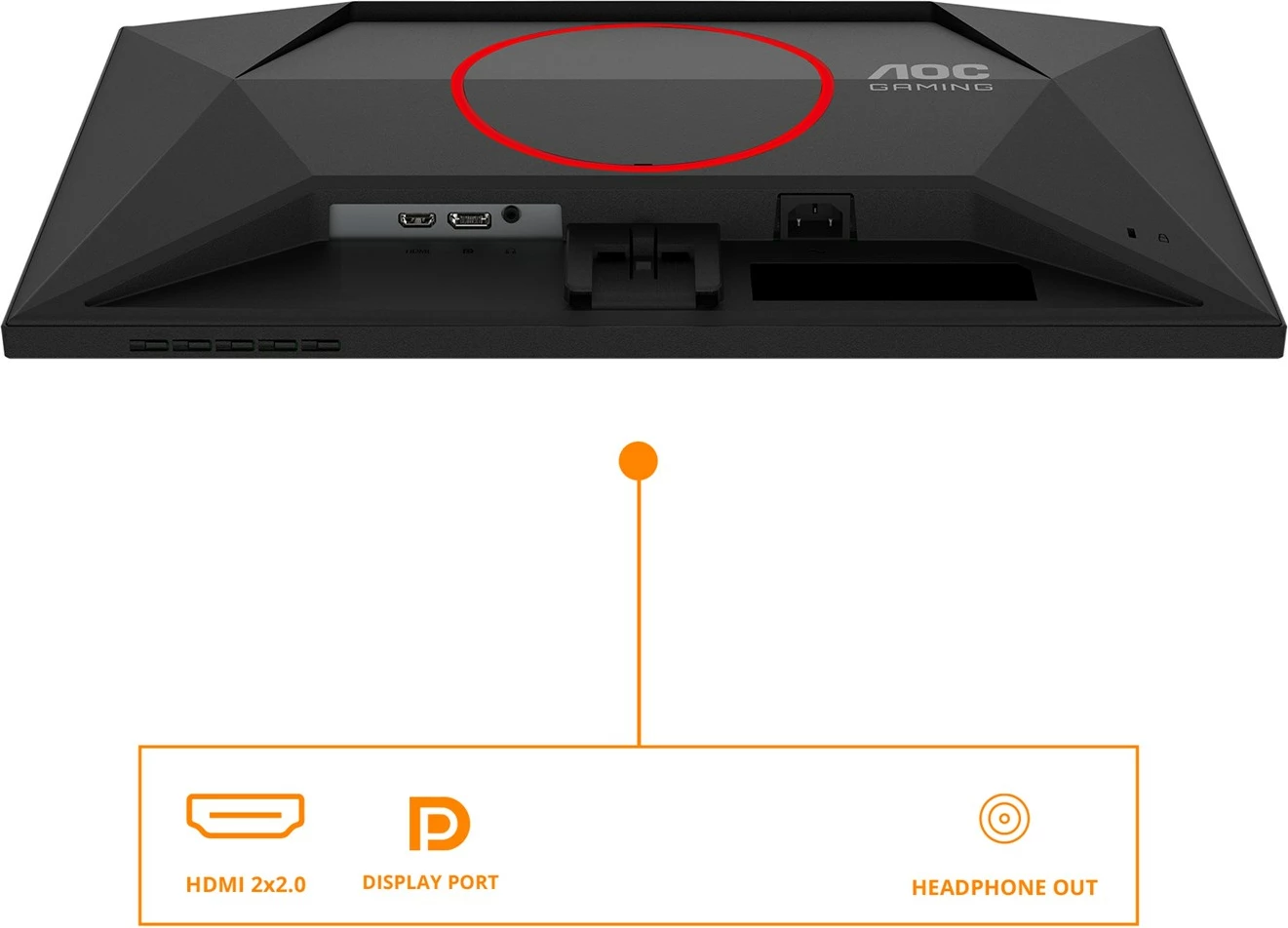 Gaming monitor AOC 24G4HRE, 23,8", Full HD, LED, črno/rdeč