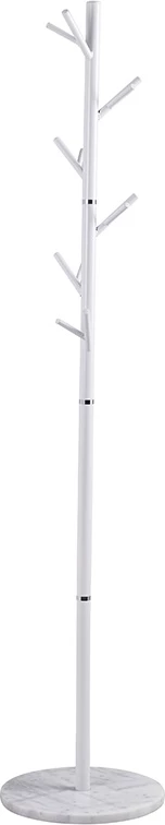 Stojalo za plašče Marietta, bel kovinski, D37x177cm