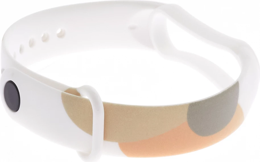 Silikonski trak Hurtel Moro v kamuflažnem vzorcu za Xiaomi Mi Band 3/4, bel/bež/zelena