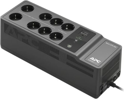 UPS 850 VA, 8 vtičev Schuko, USB Type-C in USB-A, APC BE850G2-GR, črn