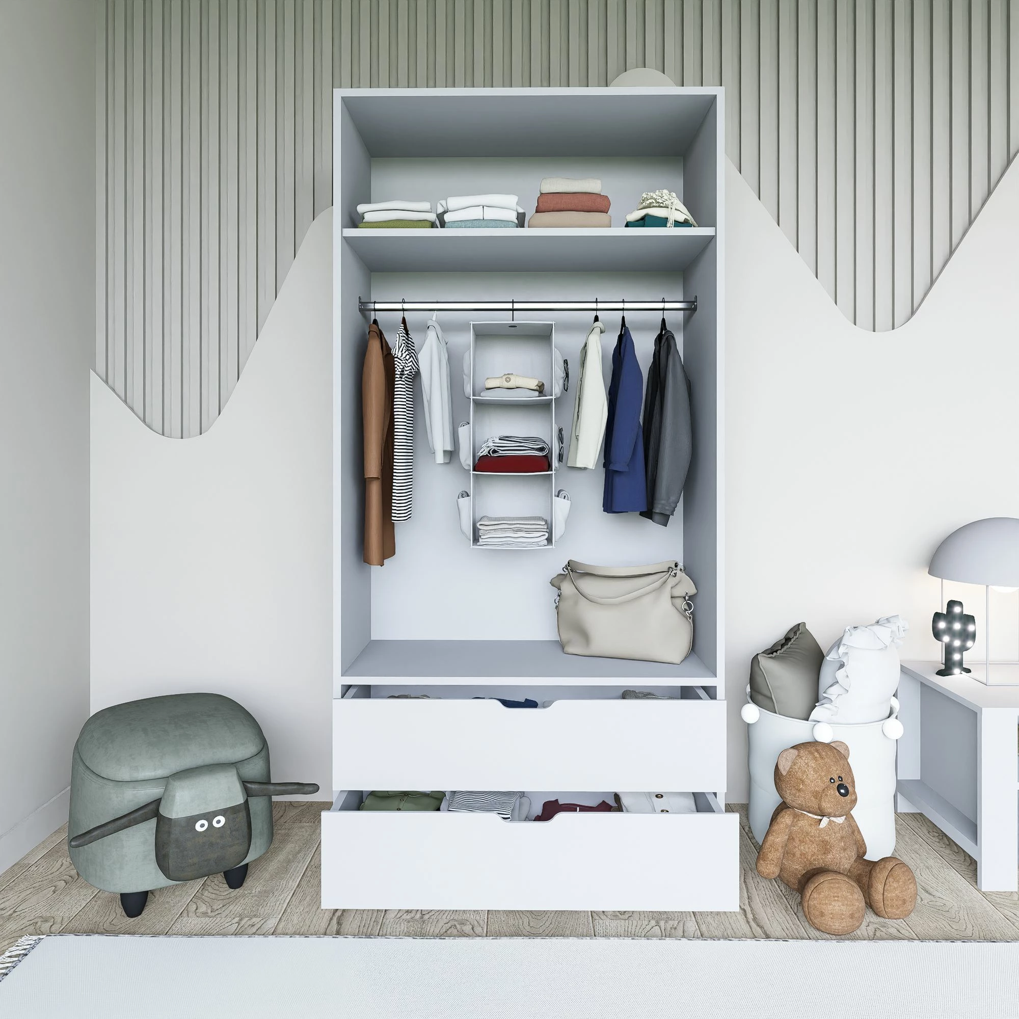 Omara Skye Decor, bela, 90 cm, 1600-016
