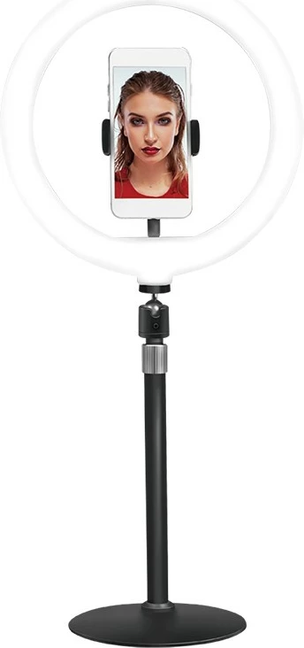 LED obročna luč za vloge in ličenje LogiLink AA0152, držalo za telefon, 700 lm, 17,8 cm, USB