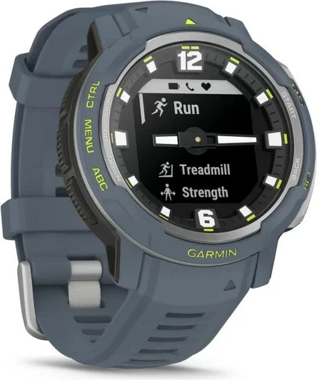 Pametna ura za šport in vsakdanjo uporabo Garmin Instinct Crossover Standard Edition, GPS, 28 dni baterije, silikonski pašček, modra