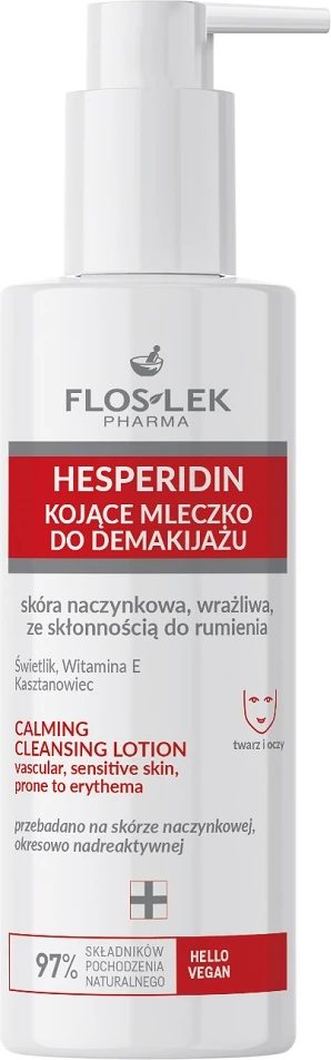 Pomirjujoče čistilno mleko Hesperidin, Floslek, 175 ml