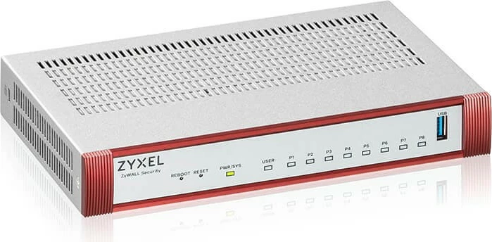 Varnostni požarni zid Zyxel USG FLEX 100 H Series USGFLEX100H-EU0101F, PoE+ vmesniki, WiFi, USB 3.0, Gigabit vmesniki, oranžna/bela