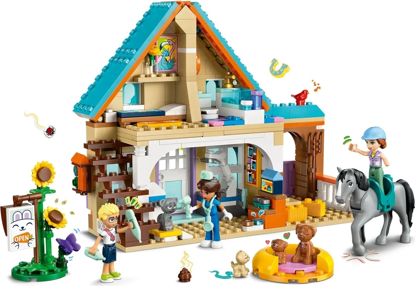 Veterinarska klinika za konje in hišne živali, set LEGO Friends 42651