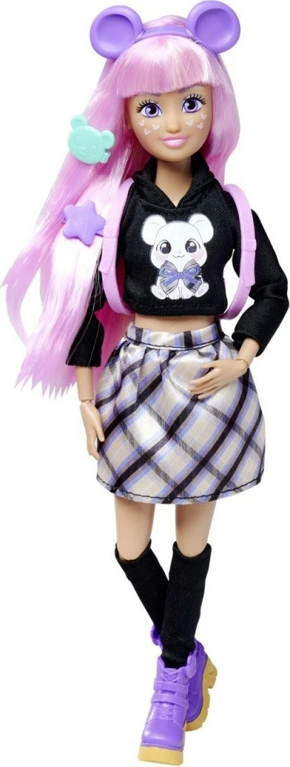 Lutka z ljubko živalico Kurumi in več kot 10 dodatki, Kawaii Hi Cora, 26 cm