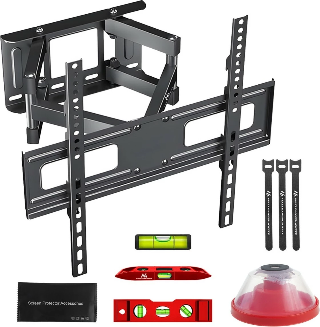 Stenski nosilec za TV Maclean MC-788, 32–75 in, 50 kg, VESA 400x400, črn