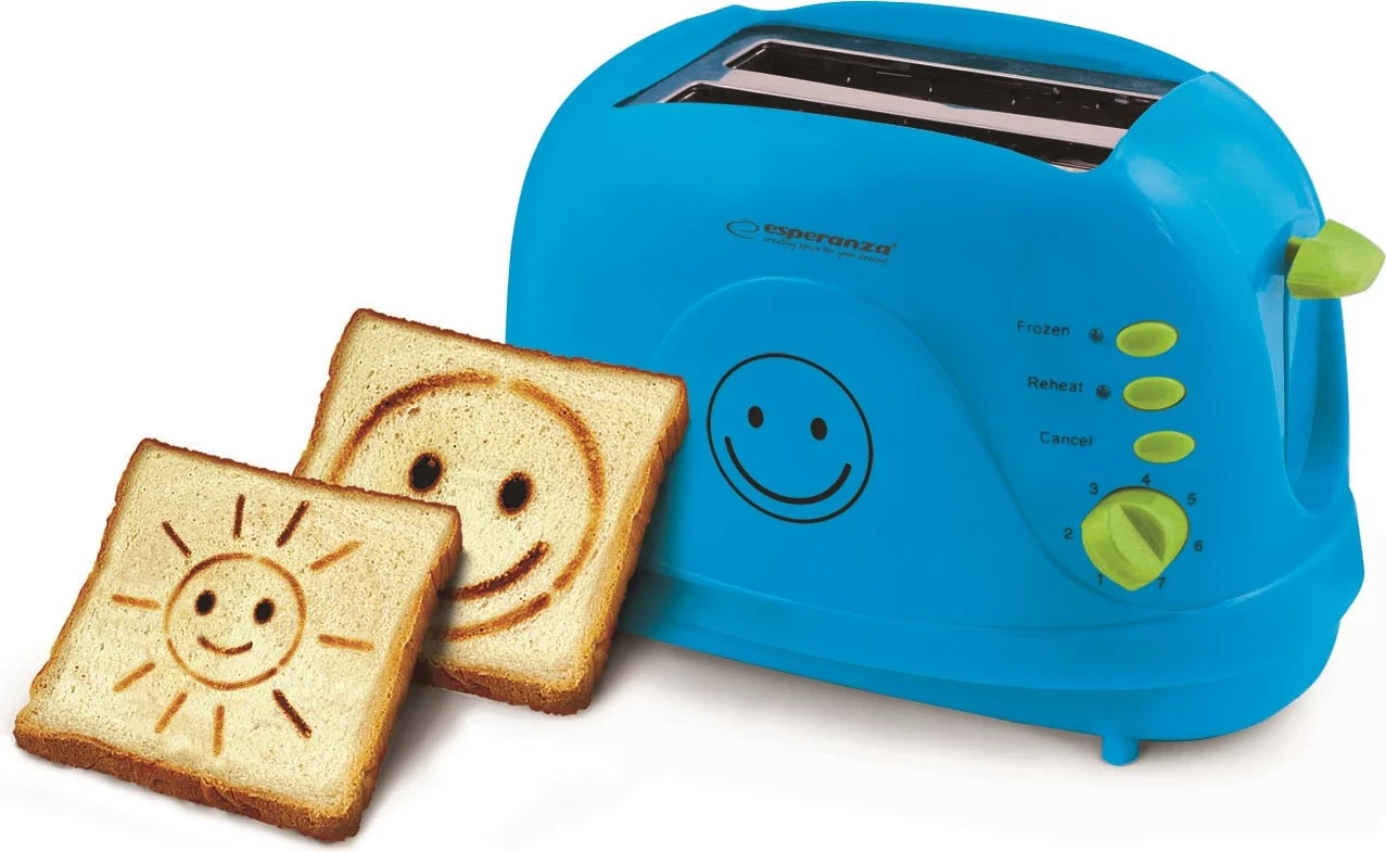 Toster Esperanza Smiley EKT003B, 750 W, moder