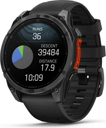 Pametna športna ura AMOLED 47 mm, GARMIN Fenix 8 Slate Grey & Black
