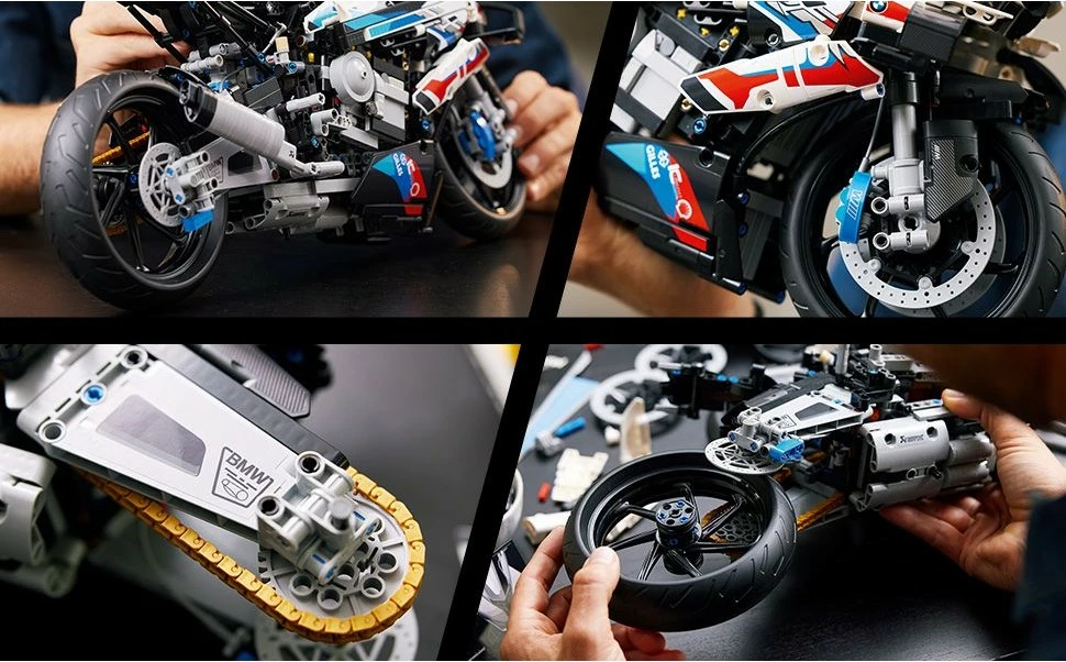 Model motorja v merilu 1:5 LEGO Technic BMW M 1000 RR, 1921 delov, večbarven