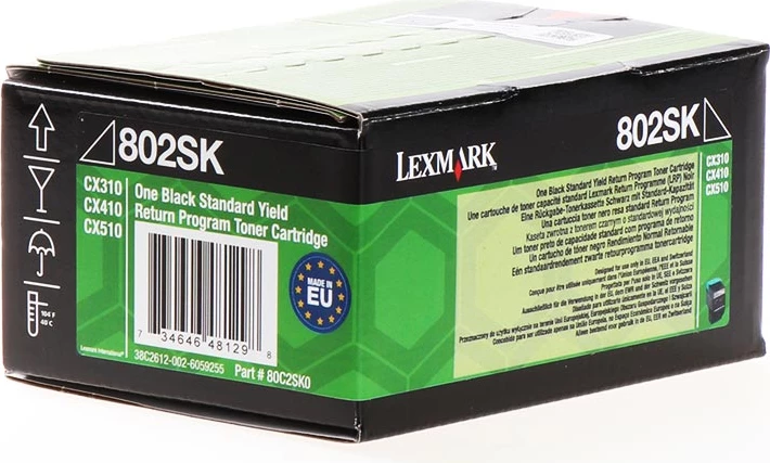 Toner kartuša Lexmark 802SK 80C2SK0 XL, 2.500 strani, črn