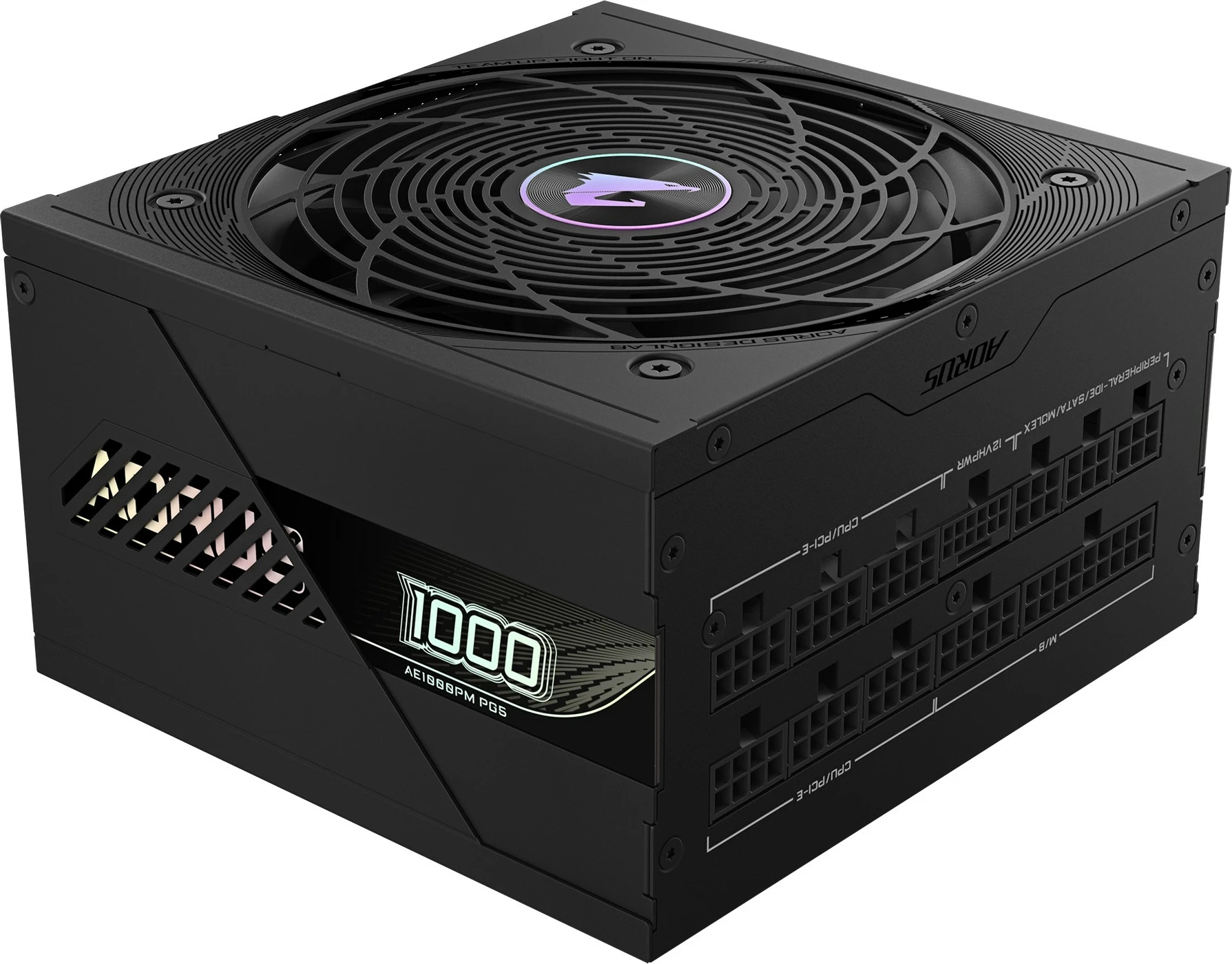 Napajalnik, 1000 W, 80 PLUS Platinum, popolnoma modularen — Gigabyte AORUS ELITE P1000W ICE, PCIe 5.0