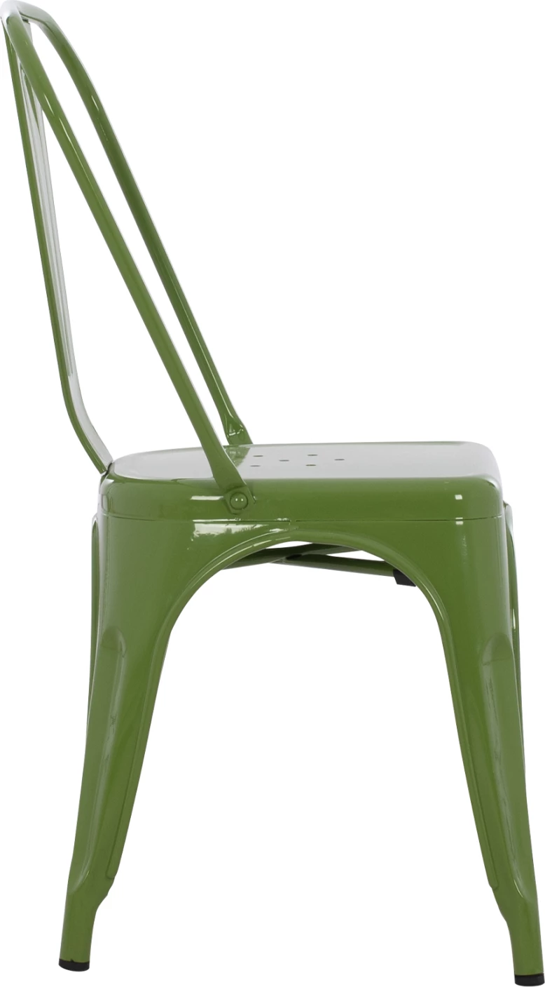 Jedilni stol MELITA FH8641.13 kovinski v svetlo olivno zeleni barvi 43x50x82H cm